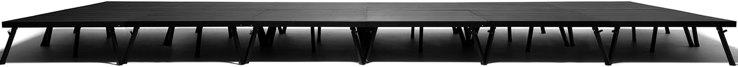 8'x24' MYSTAGE 12 Stage Platform - Portable, Folding Lightweight Aluminum Performance Deck with Adjustable Height 17"-28" - US Patented Design
