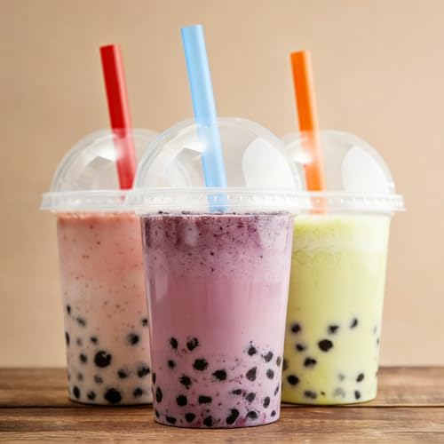 [50 Pzs] Pitillos Desechables Jumbo para Smoothie, Plásticos Coloridos 20.99 cm miniatura 3