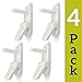 Door Lever Locks (4 Pack) - Prevents Toddlers from Opening Doors - Durable ABS with 3M Adhesive - Easy One-Hand Operation for Adults, No Tools Needed