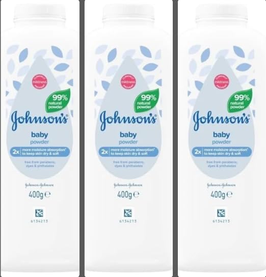 Johnson's Unisex-Baby Powder, 3 Pack (1200g) - Image 6