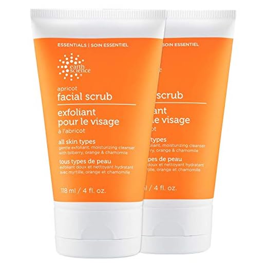 EARTH SCIENCE - Apricot Gentle Exfoliating Facial Scrub for All Skin Types (4 oz.)