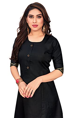 Image of Leriya Fashion Designer Slub Cotton Fully Stitched AnarklaiKurti for Women & Girls on Jeans Palazzo or Skirt