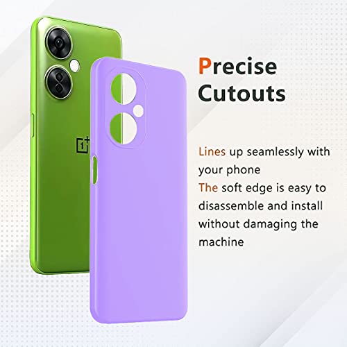 Image of LIRAMARK Liquid Silicone Soft Back Cover Case for OnePlus Nord CE 3 Lite 5G / 1+Nord CE 3 Lite 5G (Lavender)