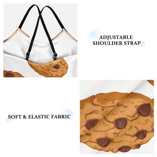 Food Chocolate Chip Cookies Baby Girls' Swimwear Quick Dry Toddler Girls One Piece Swimsuit Bathing Suits Size 3T-10Y3