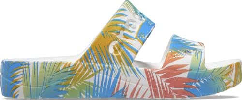 Crocs Baya Platform Sandals | Slides for Men and Women, White/Multi, Numeric_5 | Image 4