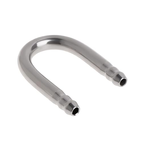 MOONDAME Pez de acero inoxidable para tubo en forma de U para acuario, conector aireador de CO2