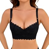 linsgbpo Back Fat Bra Bras for Back Fat Bras for Women Push Up Bra(Black,42DD)