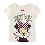 Disney Minnie Mouse Girls Short Sleeve T-Shirt for Big Kids White