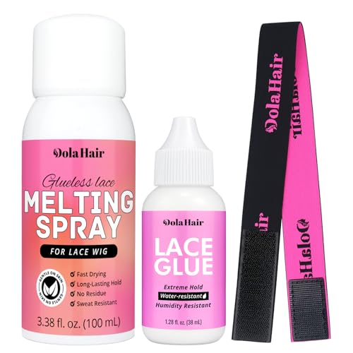 Image of Dolahair Lace Melting Spray for GlueLess Wigs Lace Bond Melting Spray Bond Adhesive Wig Glue Spray Lace Glue Melting Band