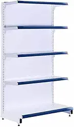 Gôndola Prateleira Supermercado 5 Níveis 40x30 New Plus 1,70m Ponta Azul - Sa Gôndolas