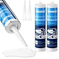 Kohree RV Roof Sealant 2 Pack, Self-Leveling Lap Sealant White, RV Caulking Sealant for RV Roofing, Maintenance, Repair