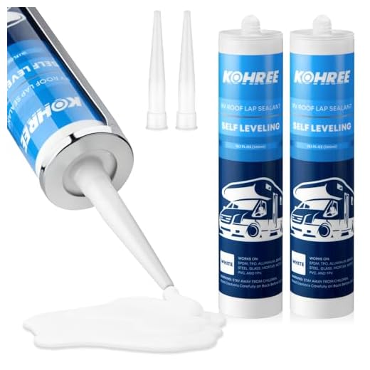 Kohree RV Roof Sealant 2 Pack, Self-Leveling Lap Sealant White