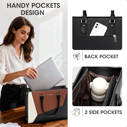 Maletín para laptop RAINSMORE 15.6 pulgadas mujer miniatura 5