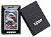 Zippo Mazzi Bald Eagle with Flag Pocket Lighter, Street Chrome, One Size