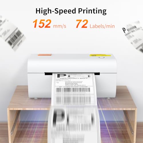 Image of Yinleader 4x6 Shipping Label Printer (Bluetooth+Windows, White)
