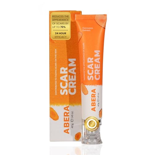 Abera Scar Cream - Advanced Nano Formula for New and Old Scars - Effective for Keloids, Stretch Marks, Surgical Scars, and Acne Marks - Fades Dark Spots & Restores Smooth Skin (1 Box)