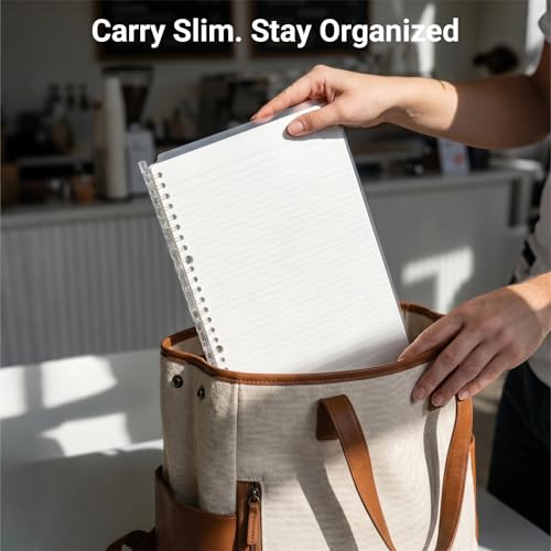 Image of Kokuyo Campus 3 Pack Spiral Binder Notebooks, A5 Refillable Notebooks Smart Ring Binder 25 Sheets Capacity Each, with 100 Sheets 6mm Dot Ruled Filler Paper, Ideal for Work, Study & Journal,Vivid Color