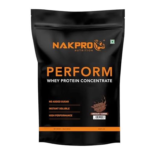 NAKPRO Perform Whey Protein Concentrate 1kg Chocolate | 24g Protein, 5.3g BCAA | Trustified Certified 100% Authentic Supplement Powder & No Adulteration | Fast Absorbing Whey Protein Powder