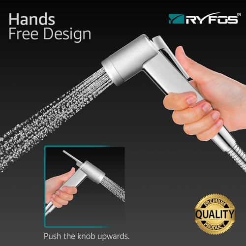 Image of India's 1st Lifetime Support Brand, R1005HF, ABS, Health Faucet | Jet Spray Gun for Toilet | Health Faucets | faucet for Toilet | 1-Piece, Chrome Finish