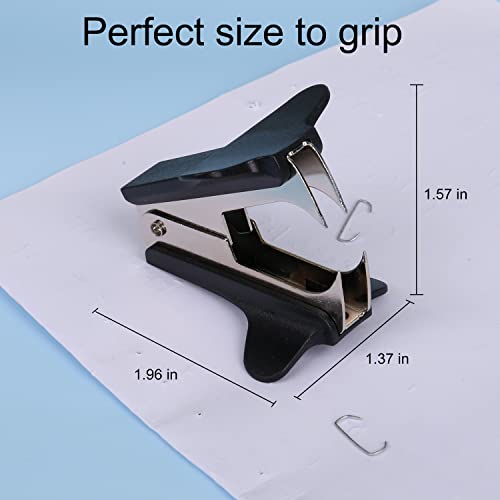 Dmfly 4 Pack Staple Remover Professional Easy Staple Remover Tool Labor-Saving Staple Remover Universal Staple Remover Staple Puller Rubberized Staples Remover For Office School Home, Black #TOP4