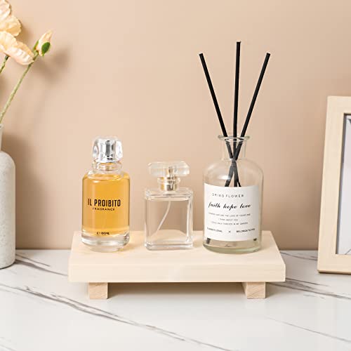 Bathroom Counter Organizer Wooden Decorative Trays Rectangular Soap Holder Plant Stand For Bathroom, Kitchen, Lotion Bottle, Cosmetic, Burlywood #TOP1