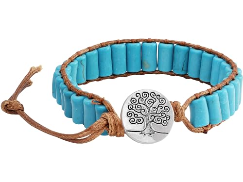 Minachi Natural Stone Wrap Bracelets For Women Men Bohemian Bracelets Created Turquoise Beads Jewelry cover