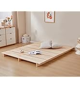 Amazon｜良木久印 ベッド クイーン ベッドフレーム 木製すのこベッド