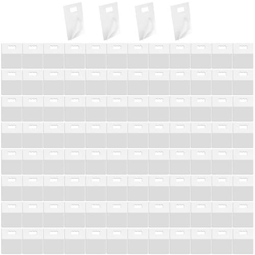 Image of 100 PCS Adhesive Picture Hangers, Foam Board Hanger, Plastic Frame Hooks, No Nail Transparent