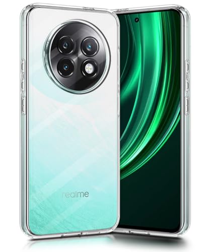 Image of WOW IMAGINE Transparent Back Cover Case for Realme 13 Plus 5G | Realme P1 Speed 5G | Raised Bumps for Full Device & Camera Protection Shockproof TPU Silicone Back Case Mobile Cover - Transparent
