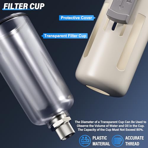 Filtre NPT 1/2 haute précision 5 microns avec support fixe TAILONZ - 7
