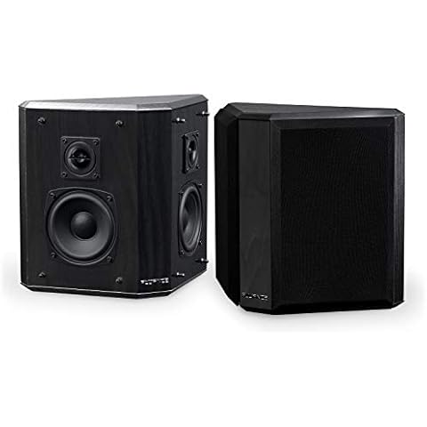 Fluance Elite High Definition 2-Way Bipolar Surround Speakers for Wide Dispersion Surround Sound in Home Theater Systems - Black Ash/Pair (SXBP2) Cover