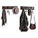 JOIN IRON Coat Hooks Wall Hanging for Coats Purses Backpack for Entryway,Set of 2 (Rustic Brown)