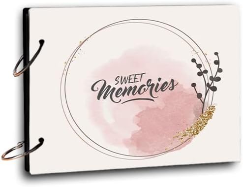 Sweet Memories Leaf Design Scrapbook photo album for old meories /memories holder /gift idea Size 8.5x6 inch