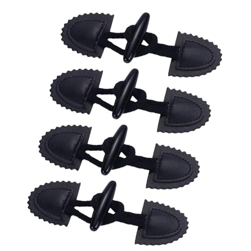 Fenteer 4 Pièces Boutons Brandebourg Fermoirs à Bascule En Cuir PU Attaches pour Manteau...
