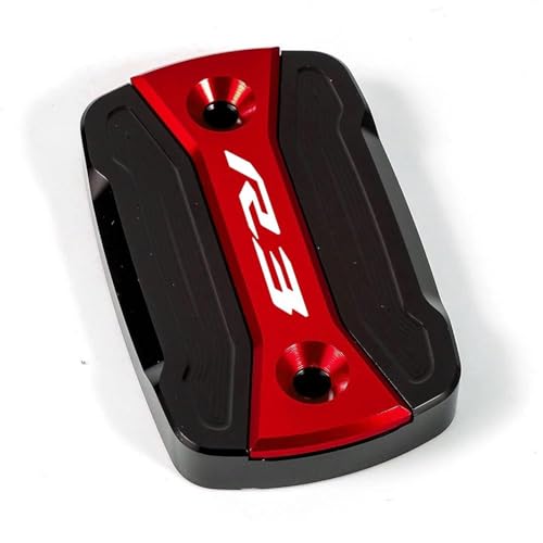 Cubierta de depósito de frenos de aluminio mecanizado rojo para motocicleta YZF-R3 15-19