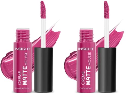 Image of INSIGHT Creme Matte Mousse | Velvety Texture | Soft Matte Finish | Infused with Squalane | Lightweight & Long-Lasting Formula | Peachy - 6.5 g (Pack of 2)