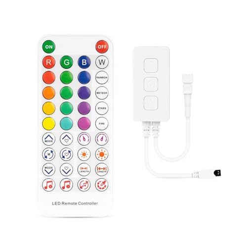 Contrôleur WS2812B SK6812 RGBW adressable 5V-24V avec télécommande musique