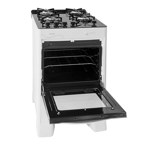 SUGGAR FOGÃO NEO GLASS BRANCO MESA DE VIDRO 4 BOCAS TREMPE 6 APOIOS ACENDIMENTO AUTOMÁTICO FGVNG410B