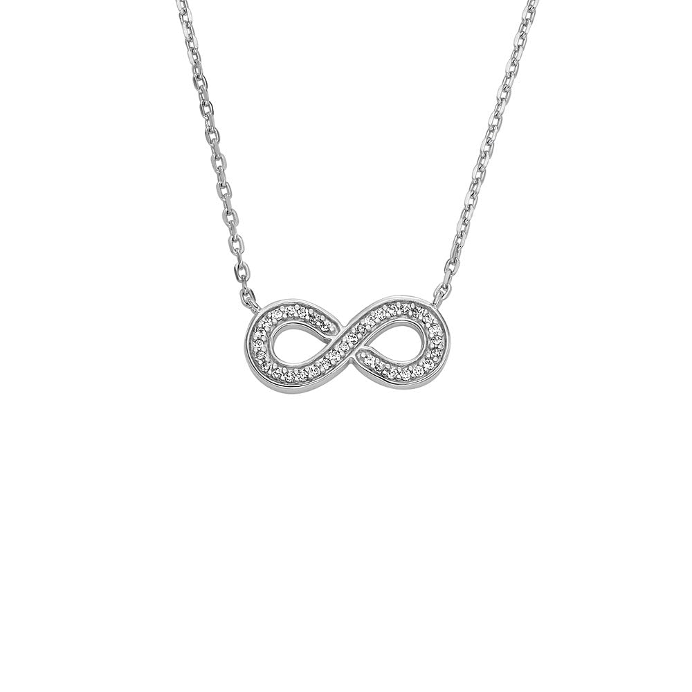 Fossil Damenkette Infinity Anhänger Sterlingsilber, JFS00632040