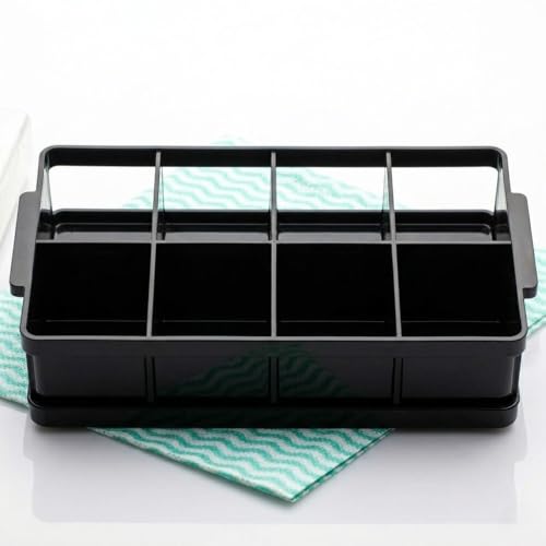 STACKLY Airtight Spice Jar Set with Rack, 8 pcs, Black - Image 8