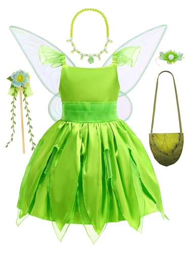 HHYTOKKI Kid Halloween Fairy Costume Set with Wings,...