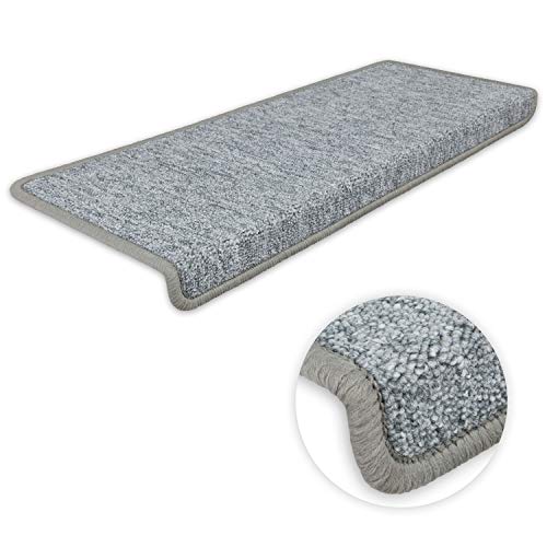 Kettelservice-Metzker Stufenmatten Monza Rechteckig - versch. Set Varianten & Farben - Hellgrau 14 Stück