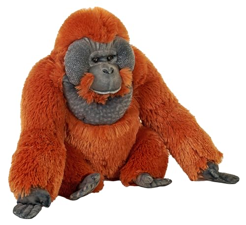 WILD REPUBLIC Artist Collection Eco Orang-Utan Männchen, Plüschtier, 38 cm, Plüschspielzeug, umweltfreundlich, Orange