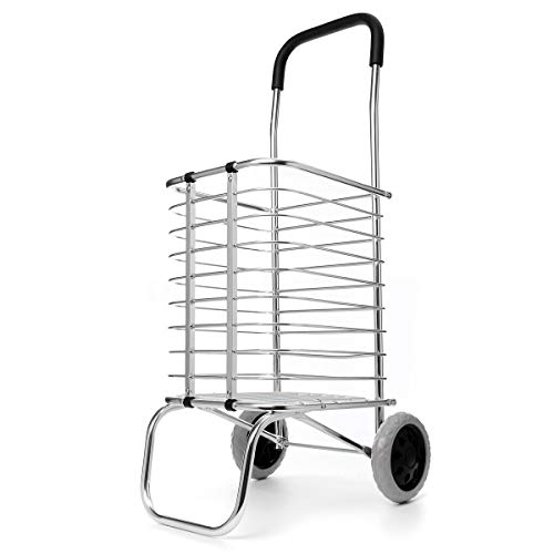 Carrinho de Feira Dobravel Aluminio Compras Portatil Supermercado