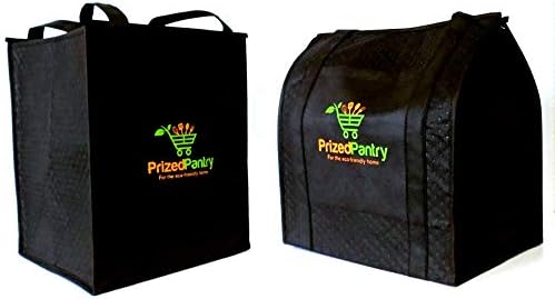 Miniatura 9 de Prized Pantry - Paquete de 2 bolsas de comestibles reutilizables aisladas, bolsas de asas extragrandes resistentes para enfriar, aislamiento