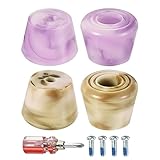 M METERXITY 2 Set Roller Skate Stopper - Rubber Brake Block Toe Stops, Adjustable with Screwdriver, Apply to Roller Skate (1.46 Inch 1.85 Inch Dia, Mixed Color)