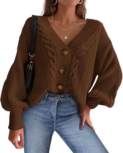 dowerme Cardigan Sweaters for Women Fall Fashion...