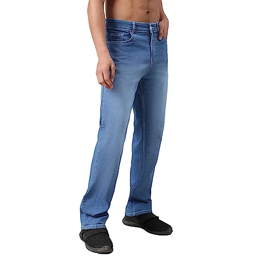 Image of KOTTY Men's Relaxed Fit Straight-Leg Jeans|Comfortable & Durable Denim Jeans