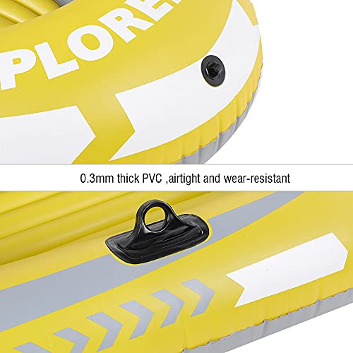 QIRG Inflatable Boat, Inflatable Design Inflatable Kayak Easy to Fold Airtight for Boating