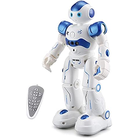 WEECOC RC Robot Toys Gesture Sensing Smart Robot Toy for Kids Can Singing Dancing Speaking Christmas Birthday (White) Cover